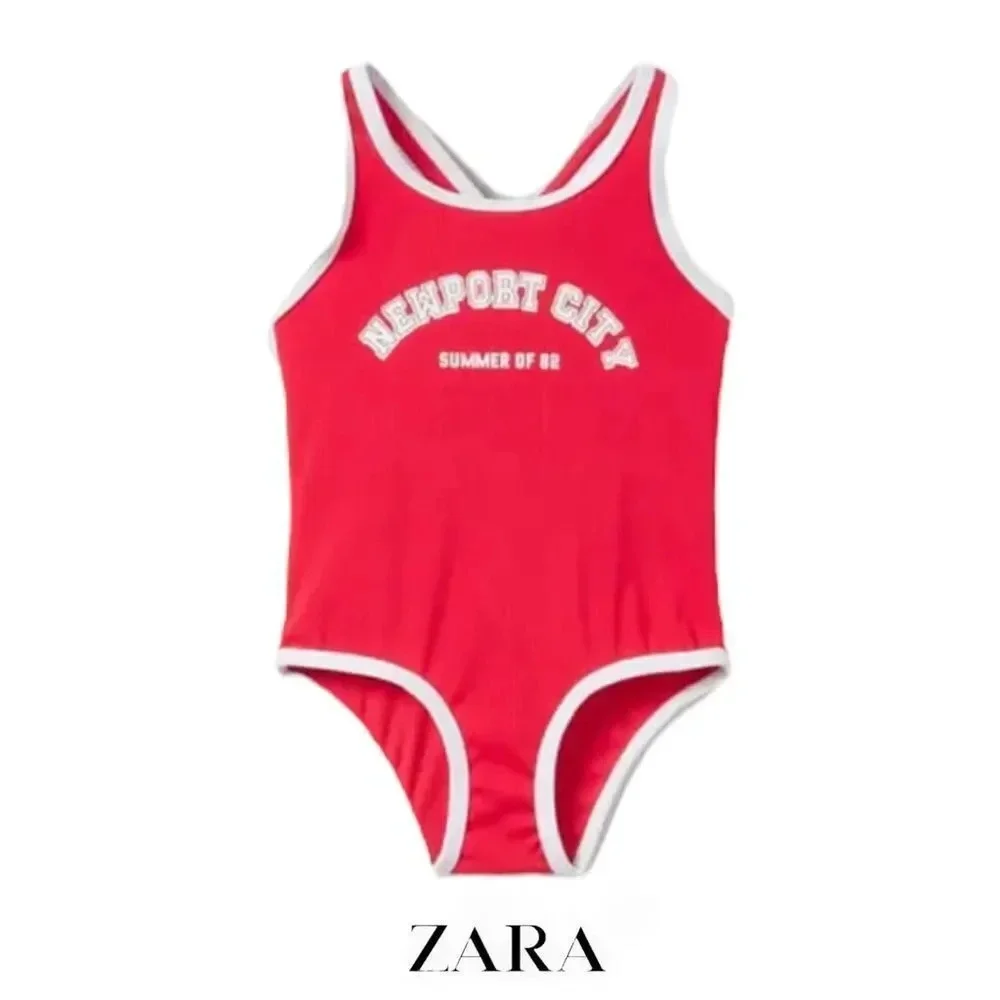 ZARA Kids | Red | “NEWPORT CITY” SWIMSUIT